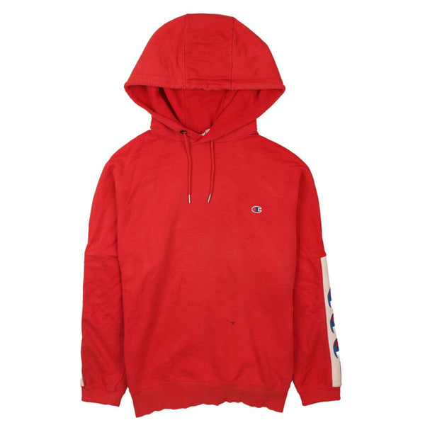 Champion 90's Sportswear Pullover Hoodie Large Red