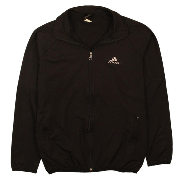 Adidas 90's Black Heavyweight Full Zip Sweatshirt XLarge Vintage