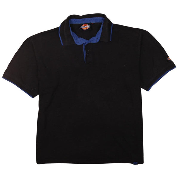 Dickies 90's Short Sleeves Quarter Button Polo Shirt XLarge Black