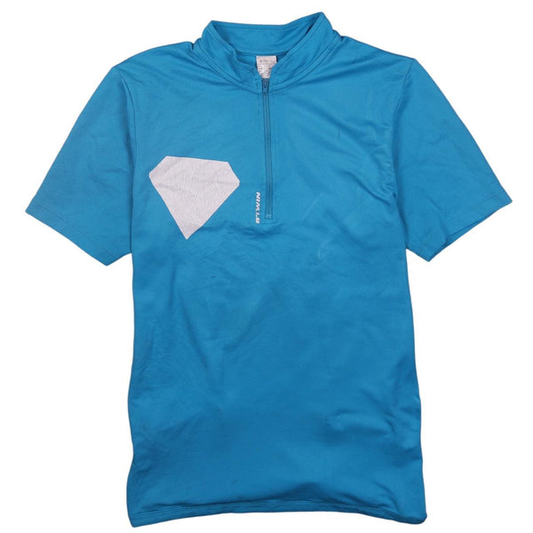 Vintage 90's Active Blue Windbreaker Small Short Sleeve Zip Jacket