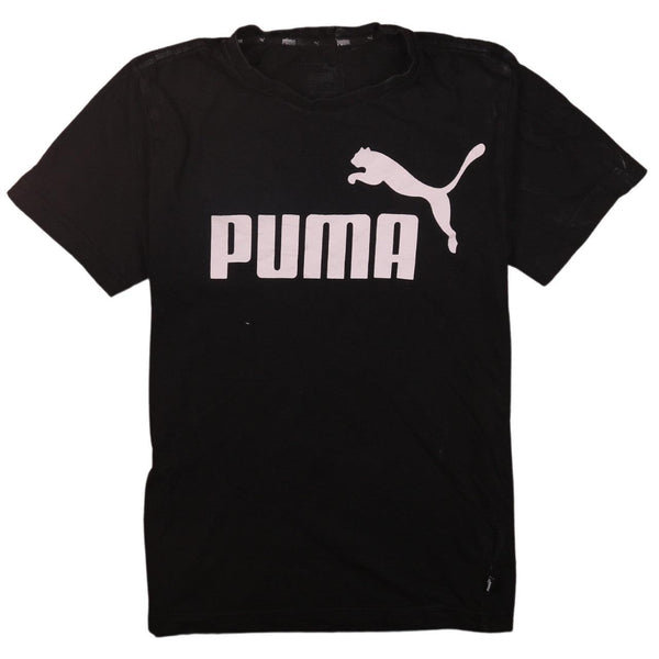 Puma 90's Vintage Black Spellout Short Sleeves T-Shirt XL Women's