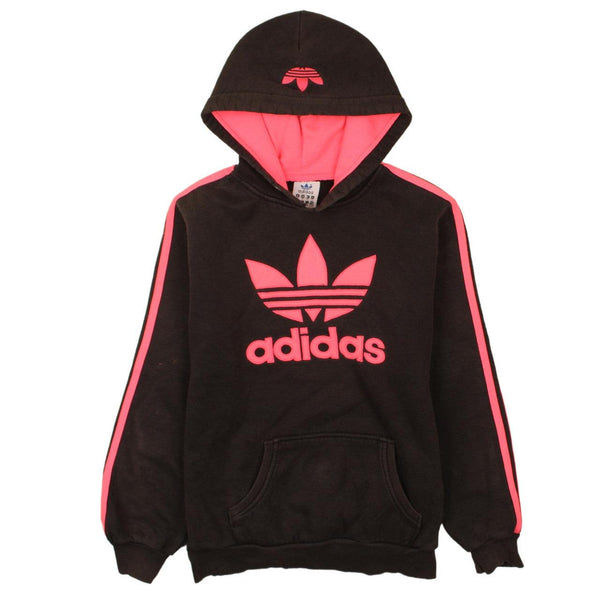 Adidas Vintage 90's Spellout Pullover Hoodie Black Women's XL