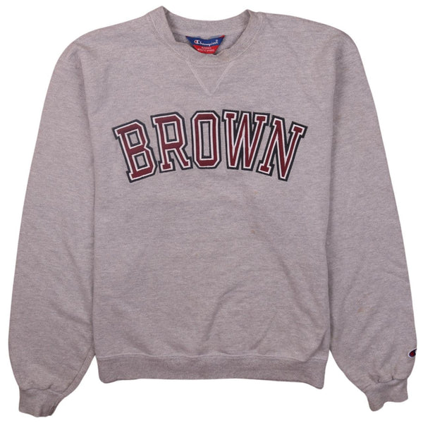 Champion 90's Brown Crew Neck Sweatshirt Medium (missing sizing label) Grey