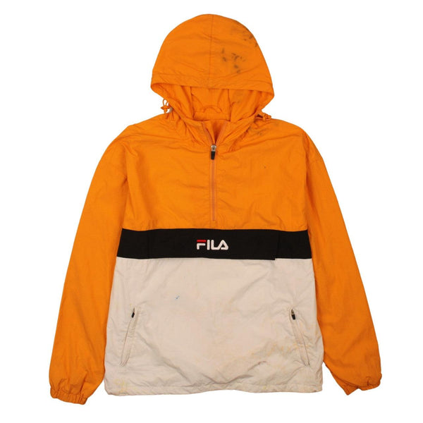Fila 90's Hooded Half Zip Windbreaker XSmall Beige Cream