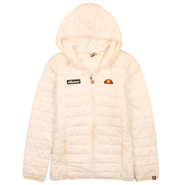 Ellesse 90s White Lightweight Puffer Jacket Women’s Medium Vintage Mod
