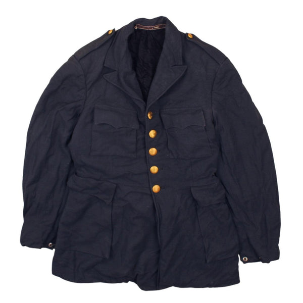 Navy Blue 90s Active Blazer XSmall Vintage Style Button-Up Jacket