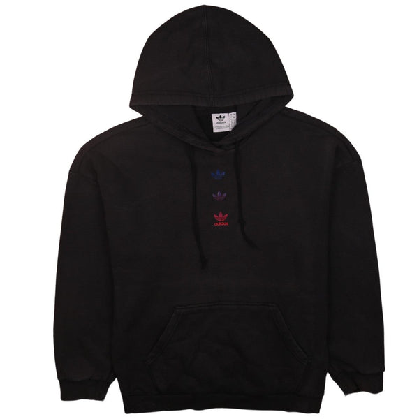 Adidas Black 90's XXLarge Pullover Hoodie with Drawstring Pockets