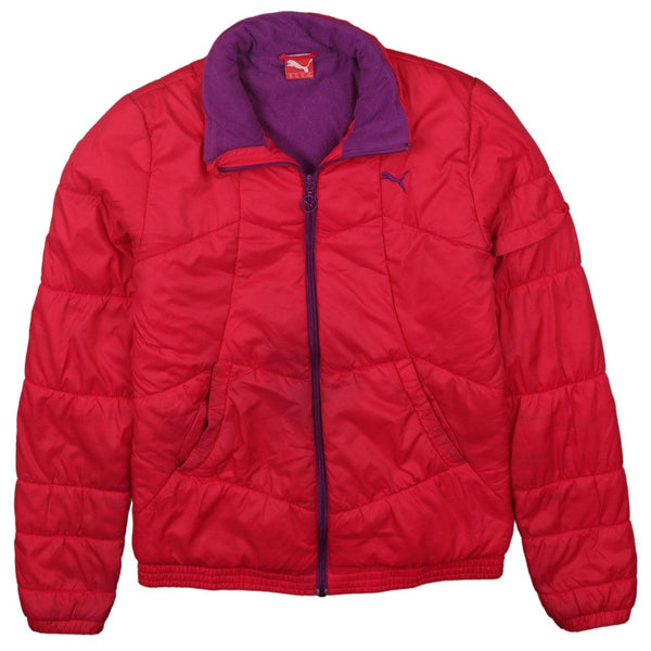 Puma 90's Women's Pink Lightweight Zip Up Puffer Jacket XL Vintage