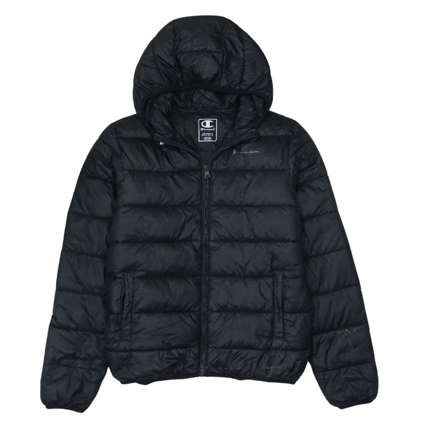 Champion 90's Lightweight Full Zip Up Puffer Jacket XXLarge (2XL) Black