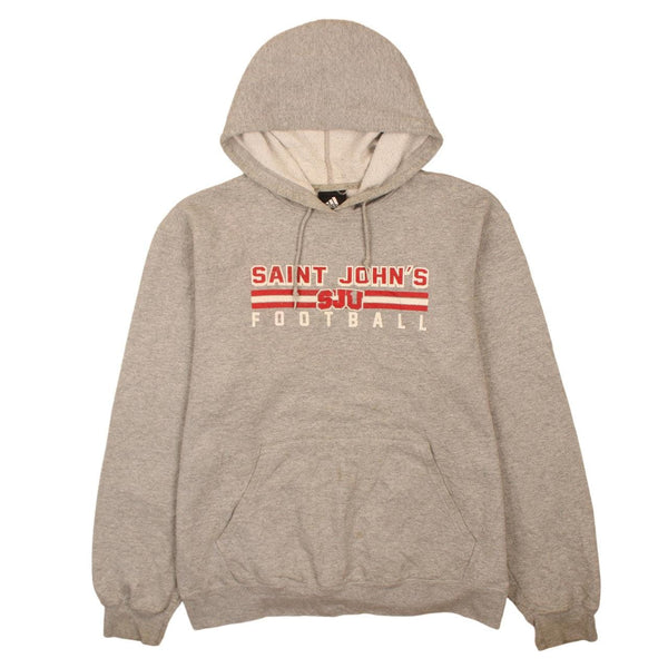 Adidas 90's Grey XL Football Pullover Hoodie, Saint John's Design
