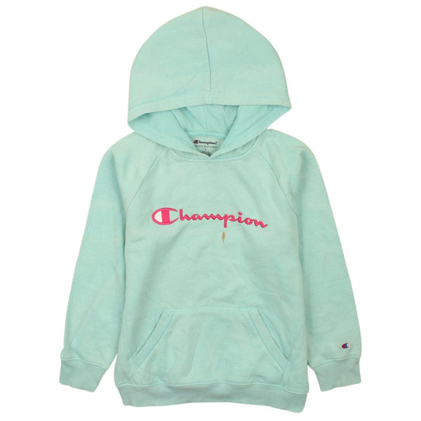 Champion 90's Vintage Spellout Pullover Hoodie Women's Large Blue