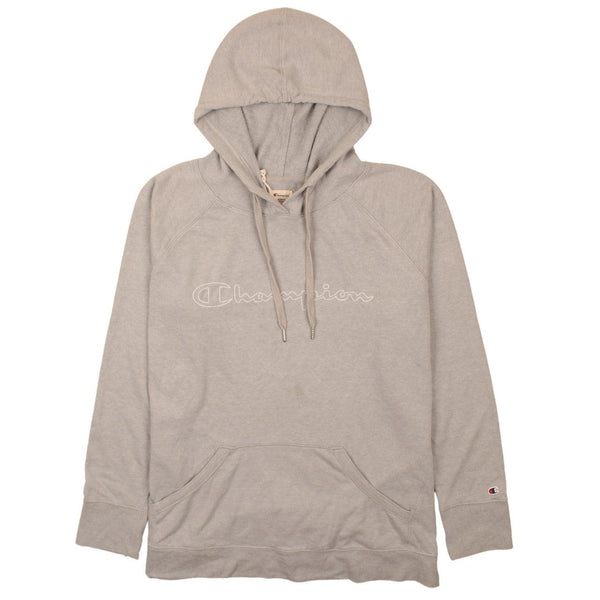 Champion Vintage 90's Grey Spellout Pullover Hoodie 2XL XXLarge Mens