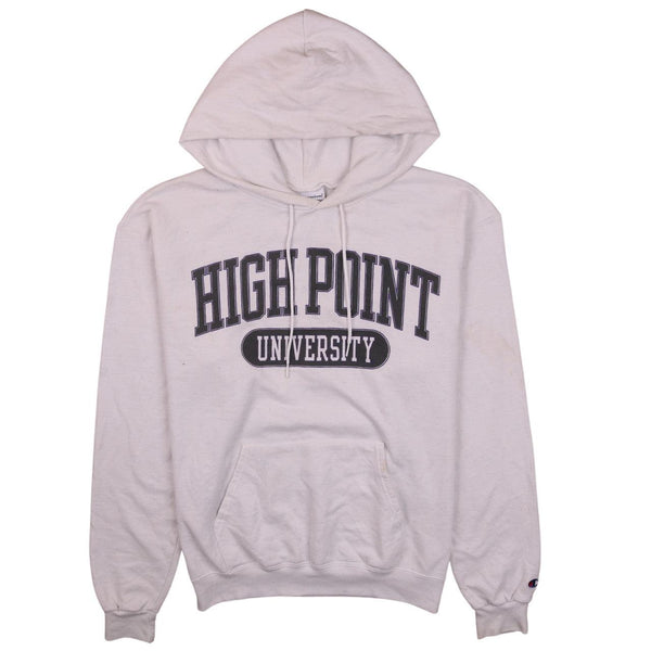 Champion Vintage 90's High Point University White Hoodie Medium