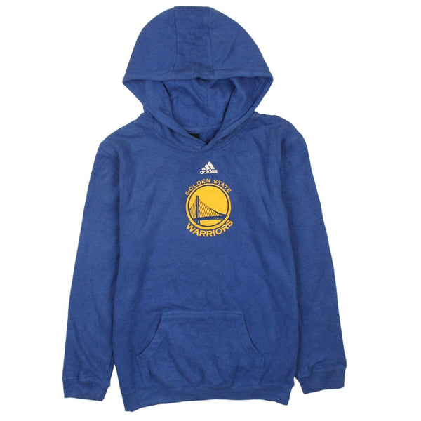 Adidas Vintage 90's Blue Hoodie L - Drawstring Pockets Pullover