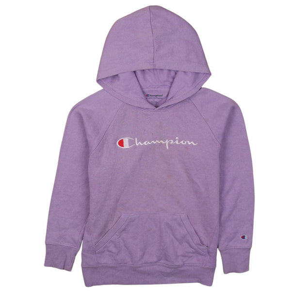 Vintage Champion 90s Purple Spellout Pullover Hoodie Women's L
