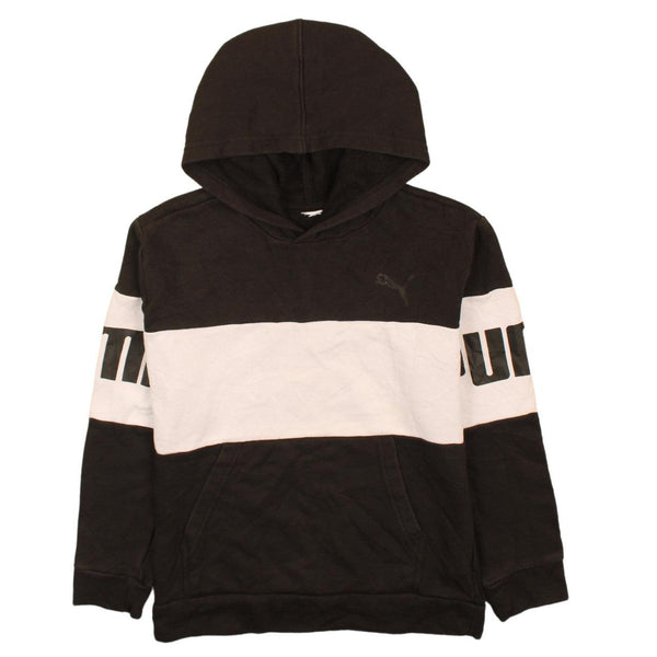 Puma Black 90's Style Pullover Hoodie Sportswear Small Unisex