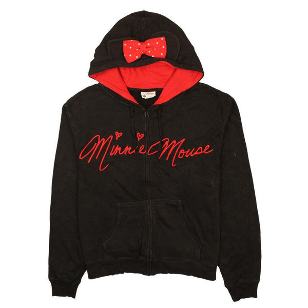 Vintage 90s Disney Minnie Mouse XLarge Black Full Zip Up Hoodie