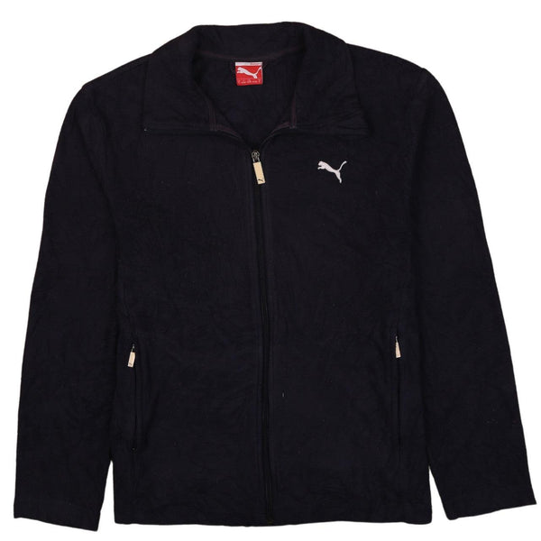 Puma 90's Hiking Warm Full Zip Up Fleece Jumper Small Navy Blue