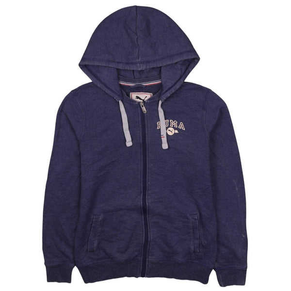 Puma Blue 90's Vintage Sportswear Womens Medium Full Zip Hoodie