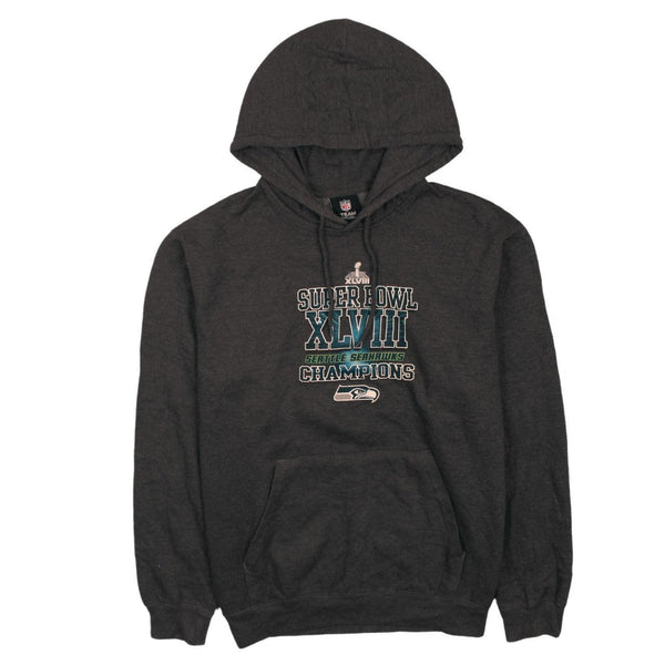 NFL 90's Drawstring Pockets Pullover Hoodie XLarge (missing sizing label) Grey