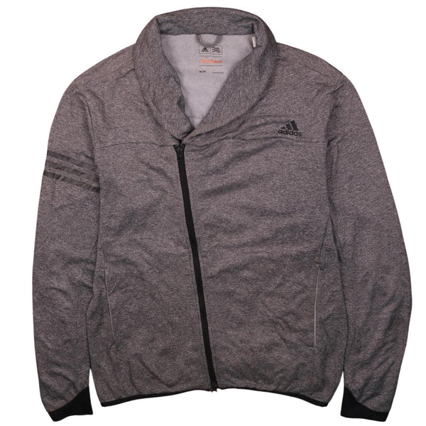 Adidas Vintage 90's Grey Lightweight Zip Sweatshirt - Mens M Medium
