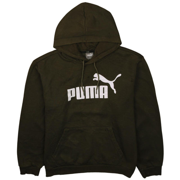 Puma Vintage 90's Green Spellout Large Pullover Hoodie Men's
