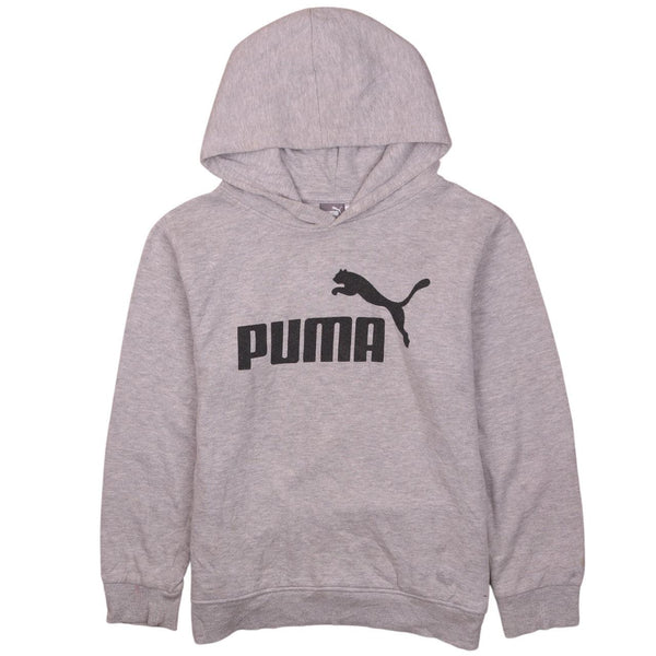 Puma Vintage 90's Spellout Pullover Hoodie Grey Women's Large
