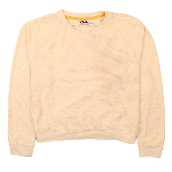 Fila 90's Heavyweight Crew Neck Sweatshirt XLarge Beige Cream