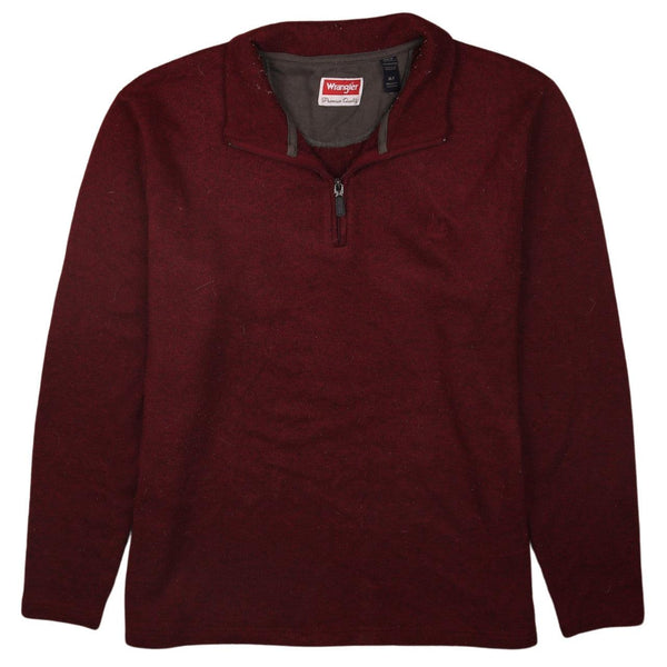 Vintage Wrangler 90's XLarge Quarter Zip Burgundy Sweatshirt