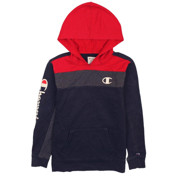 Vintage Champion 90's Women's Large Pullover Hoodie Navy Blue