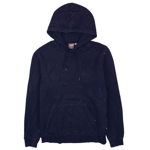 Puma 90's Men's Pullover Hoodie Medium Navy Blue w/ Pockets Casual