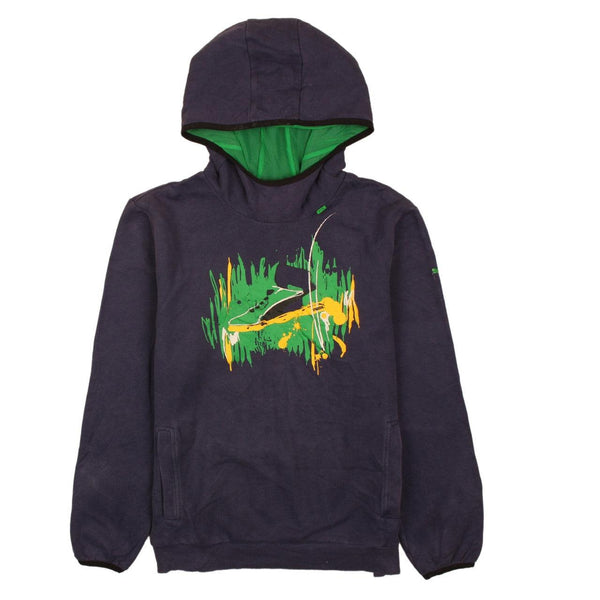 Puma Women's XL Hoodie Navy Blue 90's Vintage Style Pullover