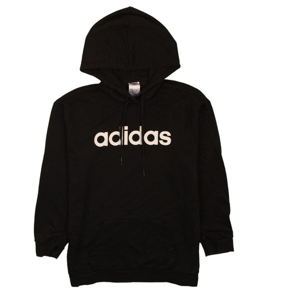 Adidas Vintage 90's Black Spellout Pullover Hoodie Women's Medium