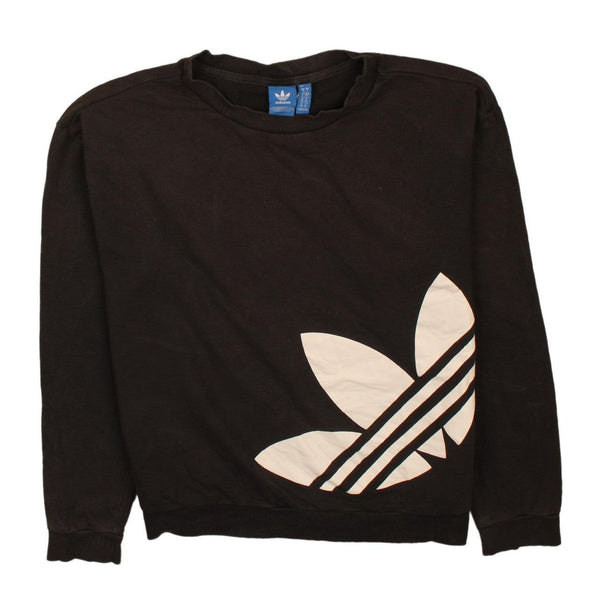 Adidas Vintage 90's Black Heavyweight Crew Neck Sweatshirt Small