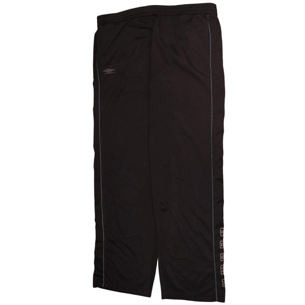 Vintage Umbro 90's Black Straight Leg Baggy Trousers - Men's Large