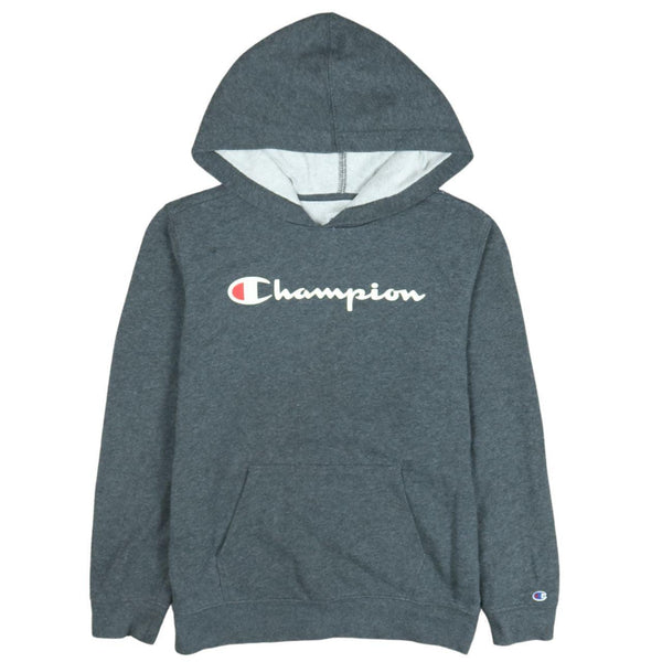 Champion 90's Vintage Grey Spellout Pullover Hoodie Women's L