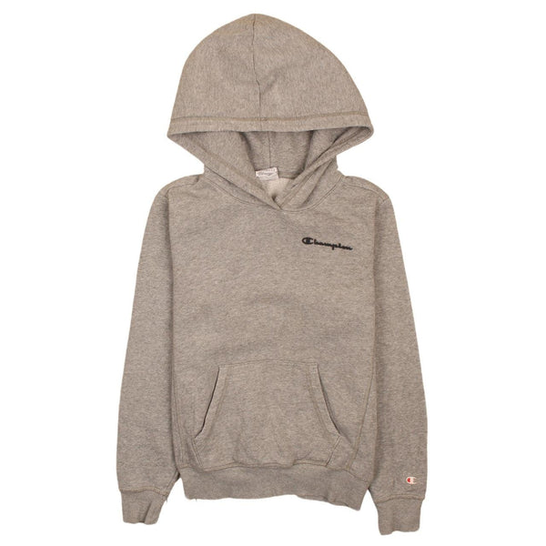 Vintage Champion 90's Grey Pullover Hoodie XSmall w/ Drawstring Pockets