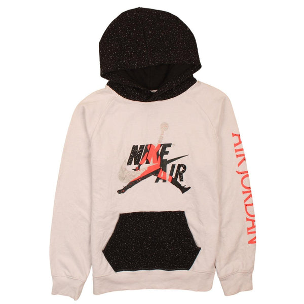 Vintage Jordan 90's Black Spellout Pullover Hoodie L Women's