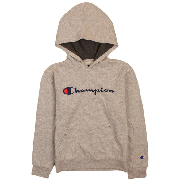 Vintage Champion 90's Grey Spellout Pullover Hoodie Women's Large