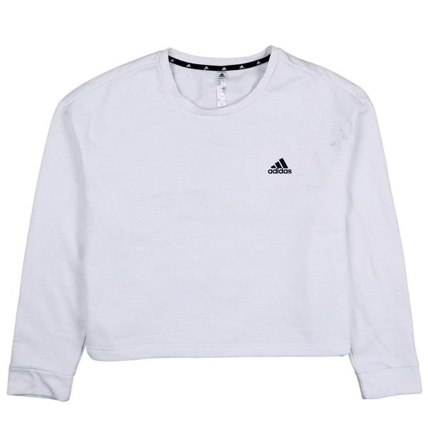 Adidas 90's XLarge White Heavyweight Crew Neck Sweatshirt Vintage