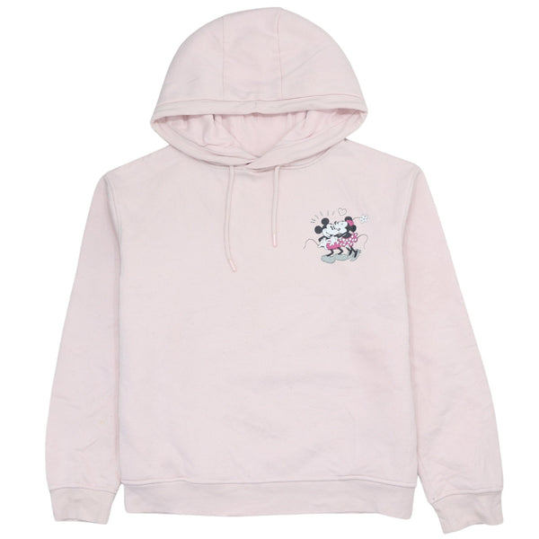 Vintage Disney 90's Pink Mickey & Minnie Mouse Hoodie Women Small