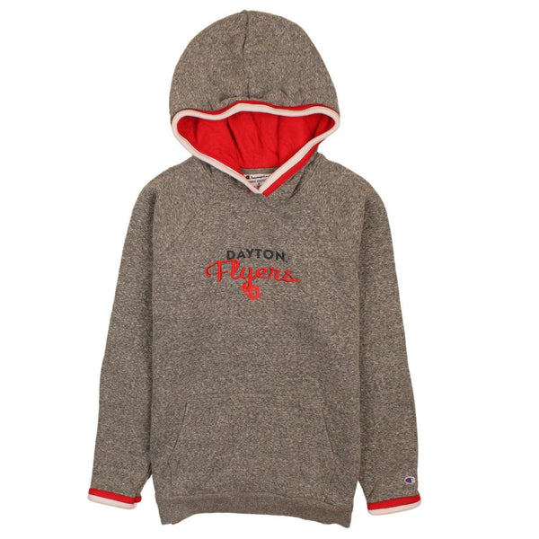 Champion 90's Drawstring Pockets Pullover Hoodie Small Grey