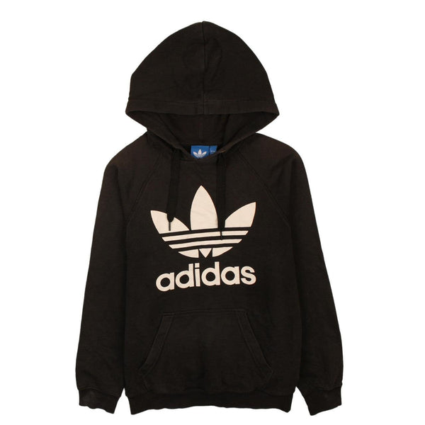 Adidas 90's Spellout Pullover Hoodie Small Black