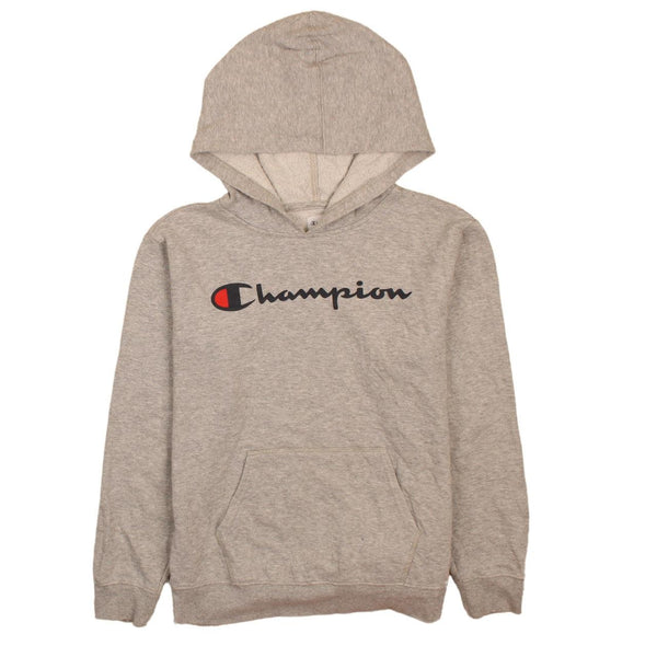 Champion 90's Vintage Grey Spellout Pullover Hoodie Women's XL