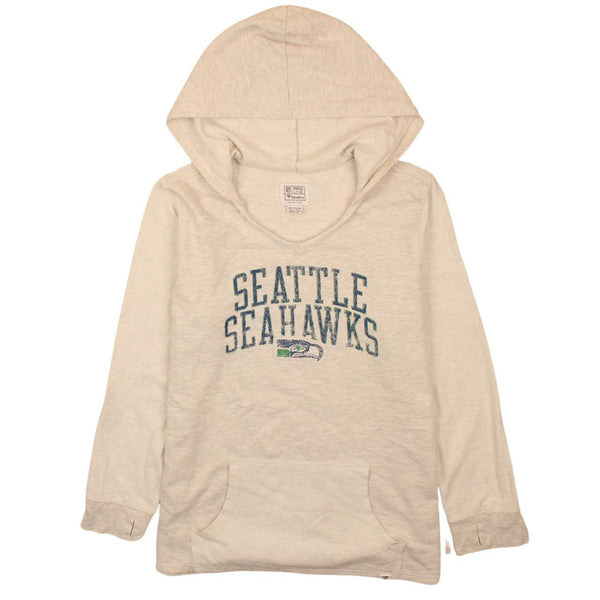 Vintage 90's NFL Seattle Seahawks Beige Cream Hoodie 2XL Pullover