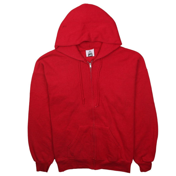 Lee Vintage 90's Red Pullover Hoodie Men's XLarge with Drawstring Pockets