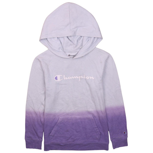 Champion Women's Large Grey 90's Vintage Spellout Pullover Hoodie