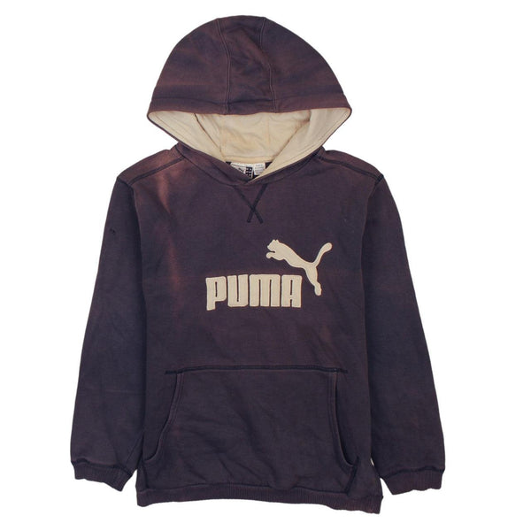 Puma 90's Vintage Spellout Pullover Hoodie XLarge Navy Blue Unisex