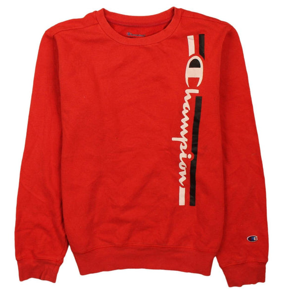 Champion 90's Vintage Red Spellout Crew Neck Sweatshirt XL