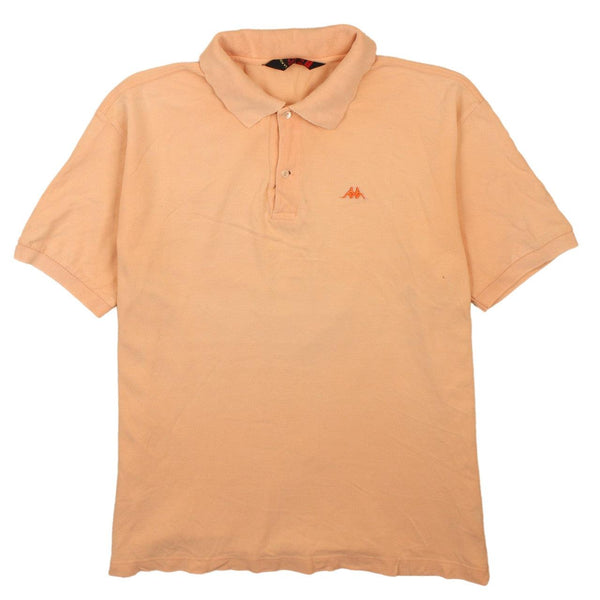 Kappa 90s Vintage Polo Shirt XLarge Pink Quarter Button Short Sleeves